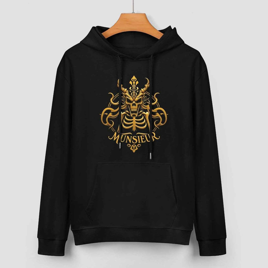 Skull Embroidered Hoodie - Premium Gothic Luxury Streetwear
