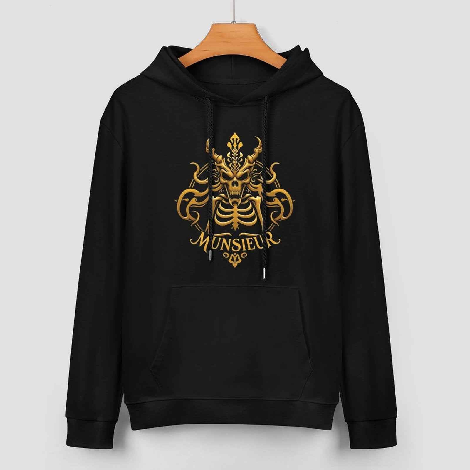 Skull Embroidered Hoodie - Premium Gothic Luxury Streetwear