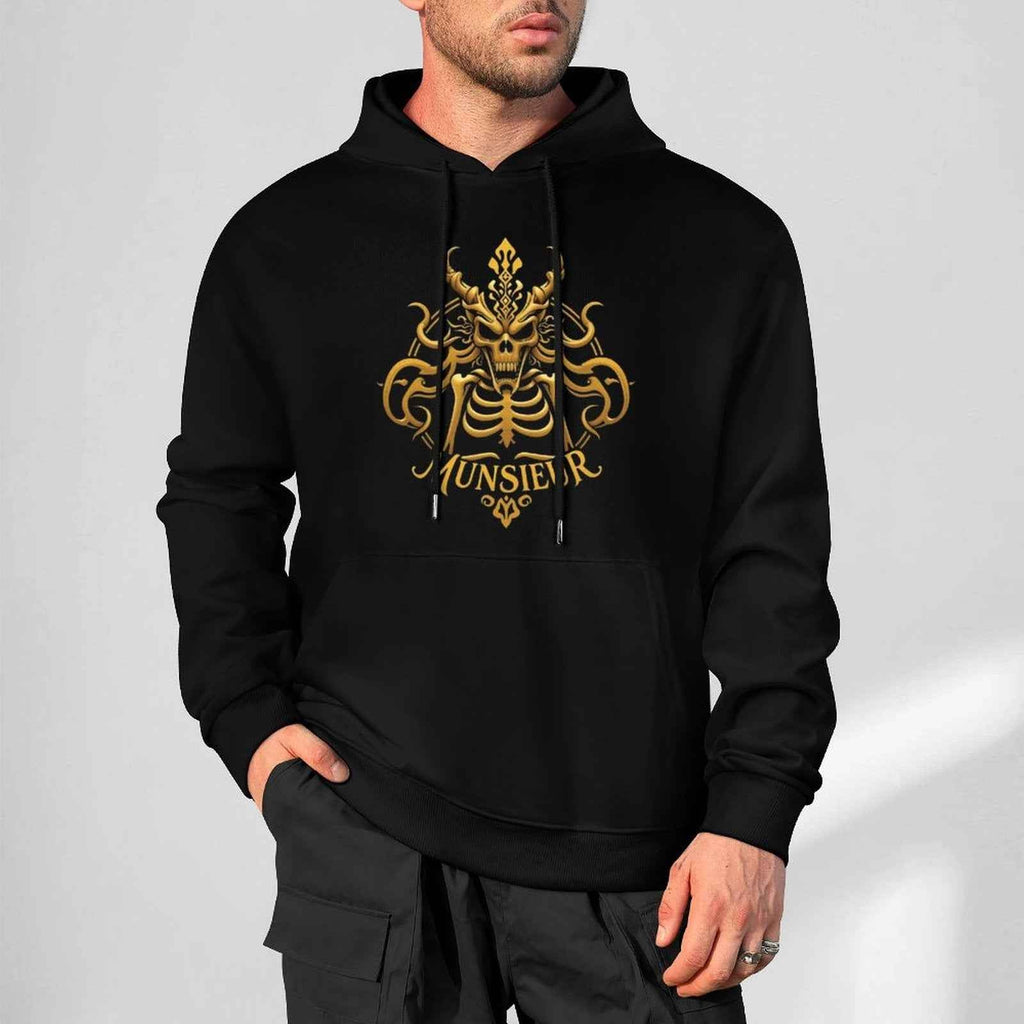 Skull Embroidered Hoodie - Premium Gothic Luxury Streetwear