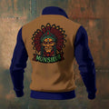 MUNSIEUR Thanksgiving Collection All-Over Print Men's Thick Knit Fleece Coat New Arrivals