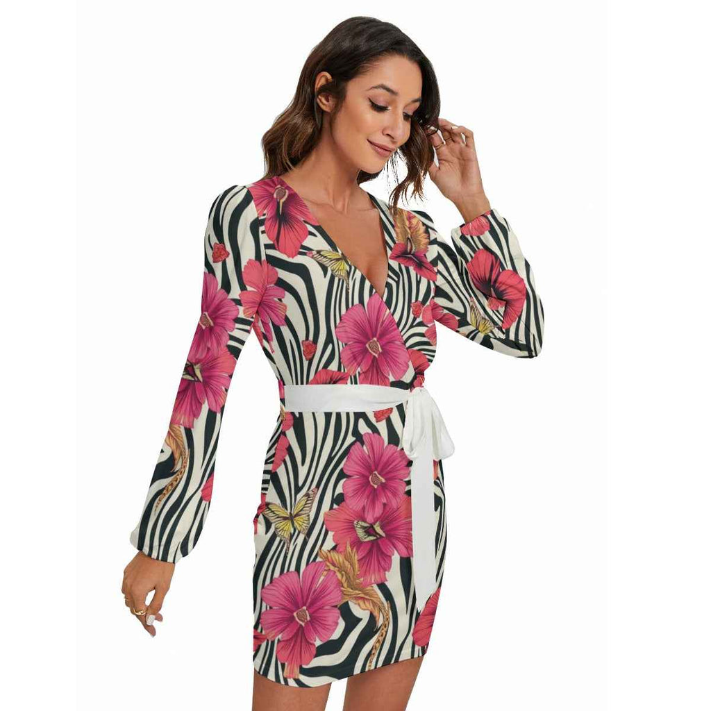 MUNSIEUR Women's Dress With Waist Belt