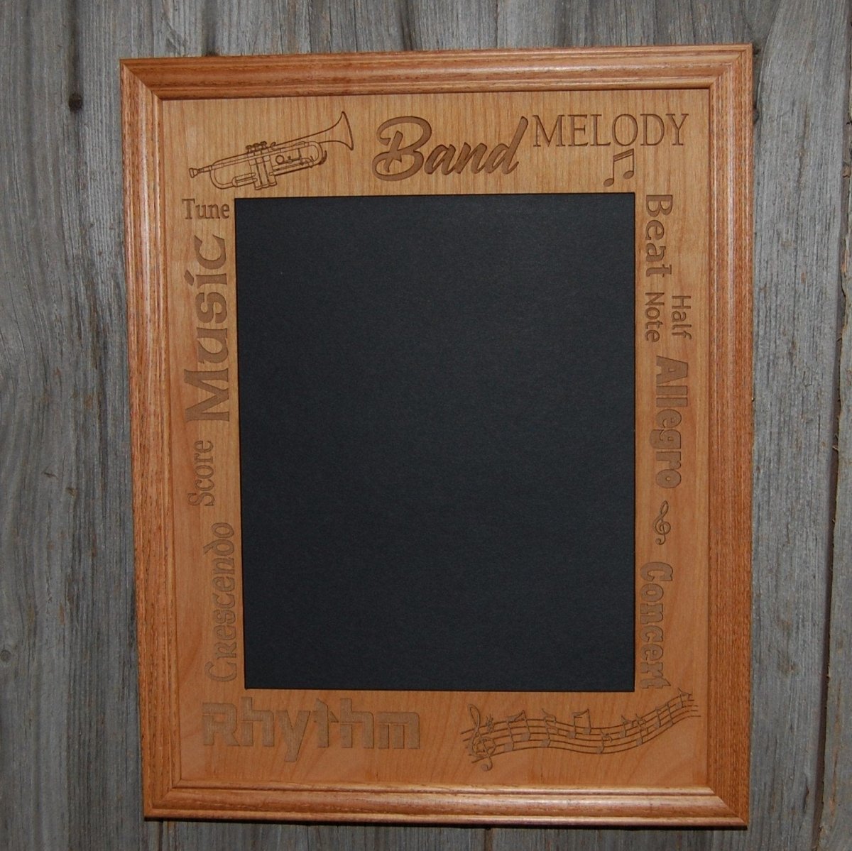 Music Picture Frame Alder Wood - 11x14 Frame Holds 8x10 Photo