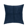 Mustard yellow cross faux suede pillow cover living room decor