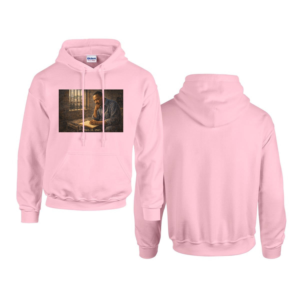 Men's MLK Hoodie "The Incarceration" - USA Printed Double Sided
