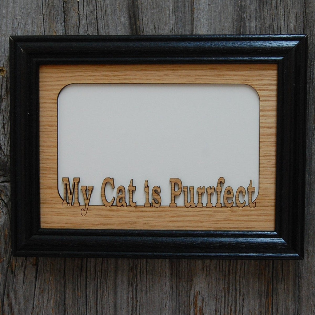 My Cat is Purrfect Picture Frame - 5x7 Frame Hold 4x6 Photo