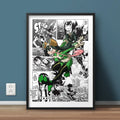 Modern framed hero academia canvas set bedroom comic art prints