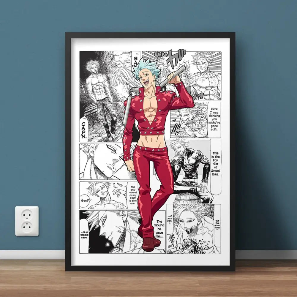 Modern framed hero academia canvas set bedroom comic art prints