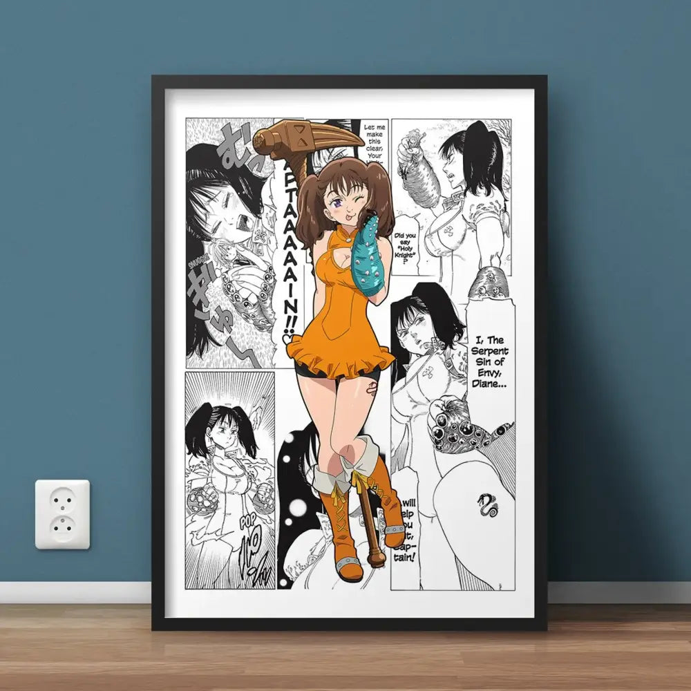 Modern framed hero academia canvas set bedroom comic art prints