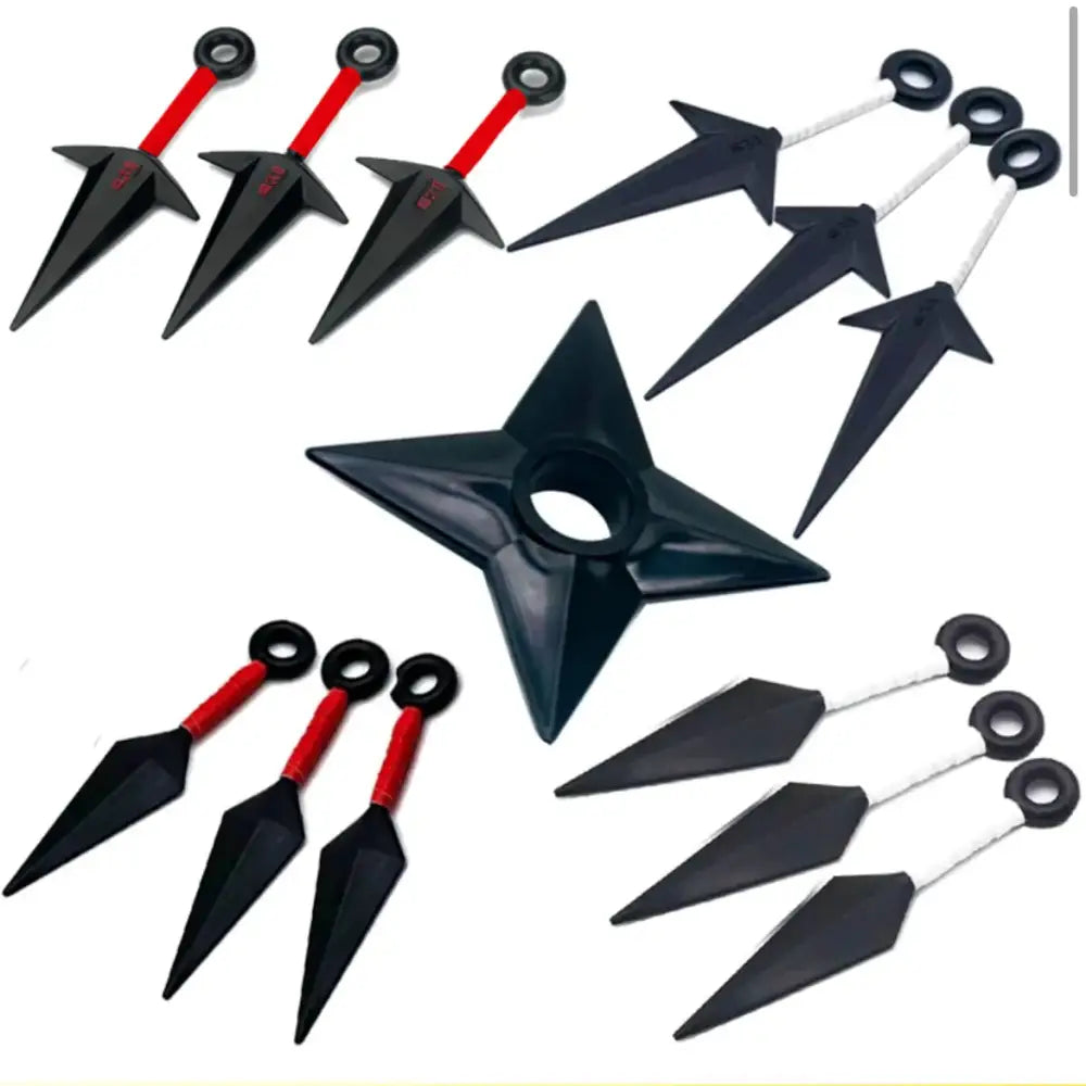Naruto Kunai Cosplay Set – 3-Piece Ninja Weapon Set