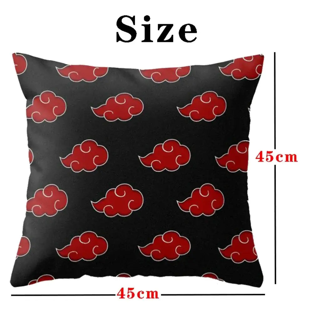 Naruto Uchiha Itachi Pillow Case – Red Cloud Square Cover