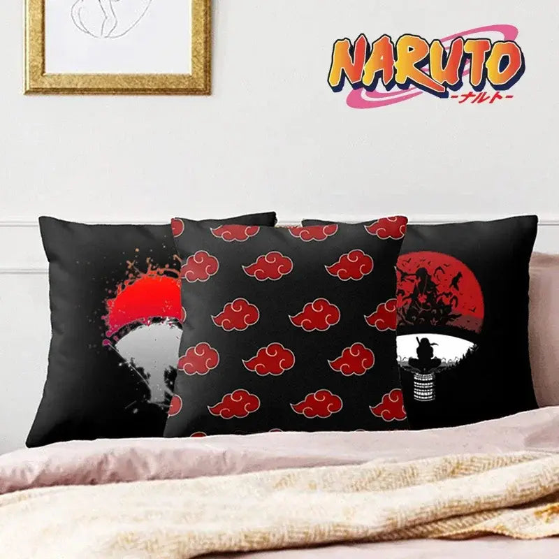 Naruto Uchiha Itachi Pillow Case – Red Cloud Square Cover