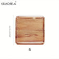 Natural two-tone acacia wood coffee tray kitchen serving board