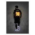 Modern neon soccer player wall art poster bedroom decor