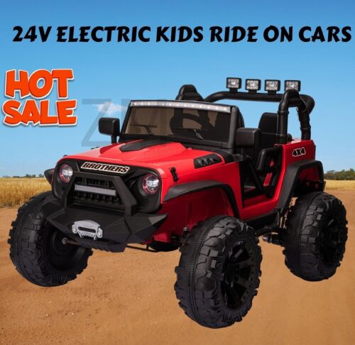 New 24V Electric Ride-On Jeep Toy Car with Remote Control, USB, and Bluetooth for Kids