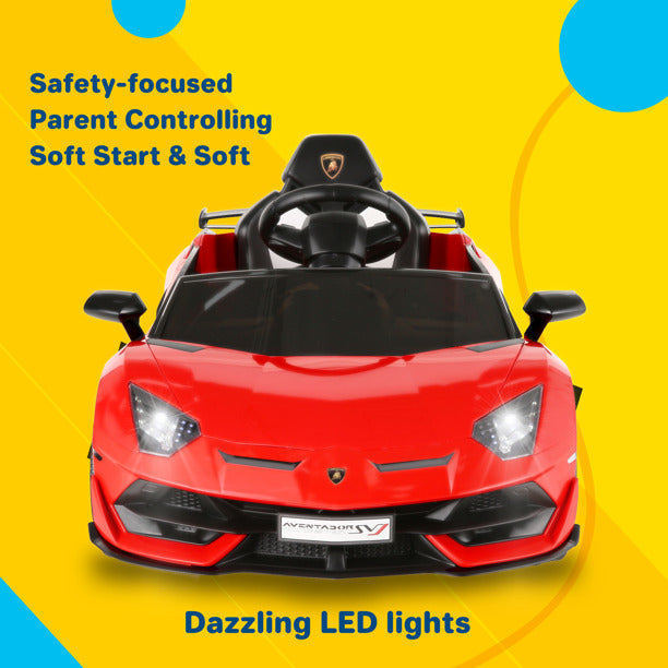 12V Lamborghini Electric Ride On Car for Kids with Remote Control and MP3 Player - Suitable for Boys and Girls