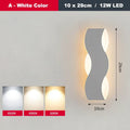 Nordic black led wave wall light bedroom sculptural decor