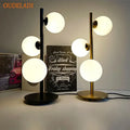 Nordic gold decorbites glass ball led table lamp for bedroom
