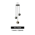 Nordic gray & gold cement pendant light for dining room