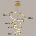 Nordic home decor golden spiral ring chandelier staircase lighting