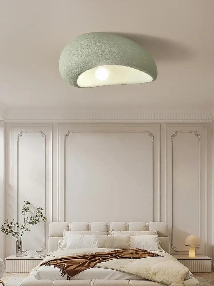 Nordic lime green fabric ceiling light for bedroom