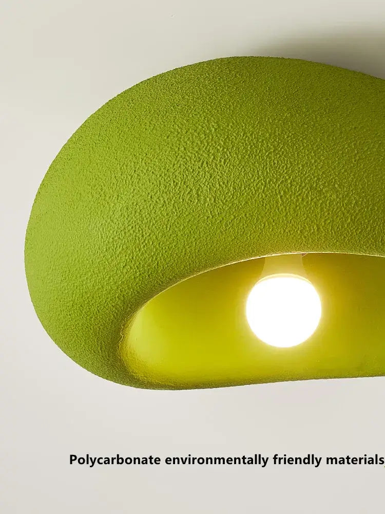 Nordic lime green fabric ceiling light for bedroom