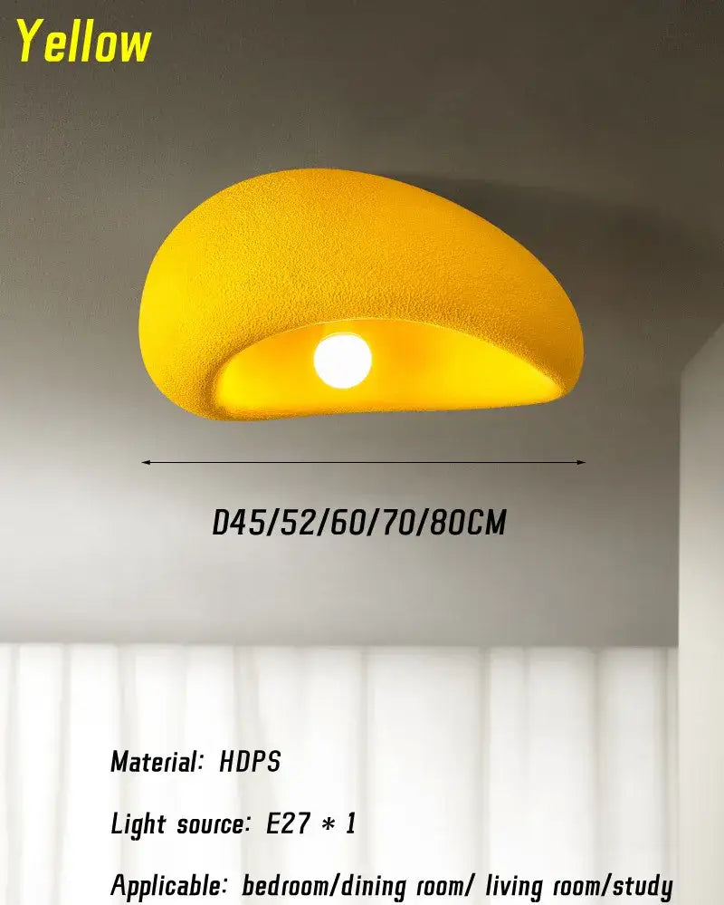 Nordic lime green fabric ceiling light for bedroom