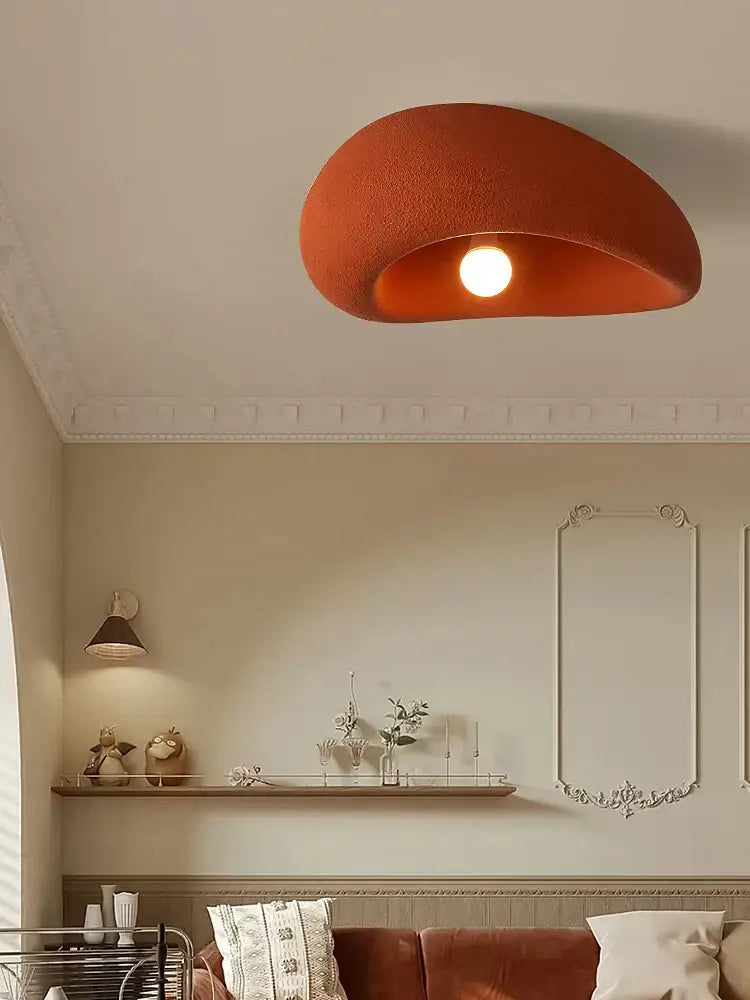 Nordic lime green fabric ceiling light for bedroom