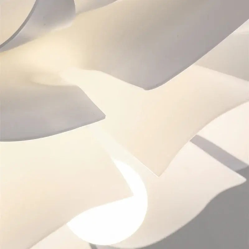 Nordic white acrylic flower pendant chandelier for bedroom decor