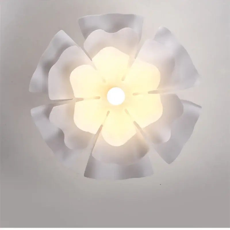 Nordic white acrylic flower pendant chandelier for bedroom decor