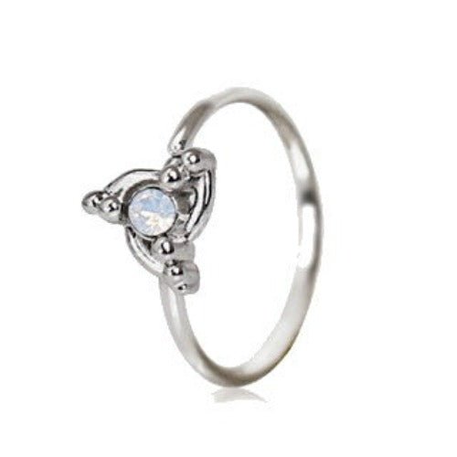 316L Stainless Steel Ornate Swirl Design Nose Hoop / Cartilage Earring
