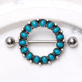 316L Stainless Steel Antique Turquoise Nipple Shield
