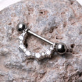 316L Stainless Steel Glittering Ornamental Nipple Shield