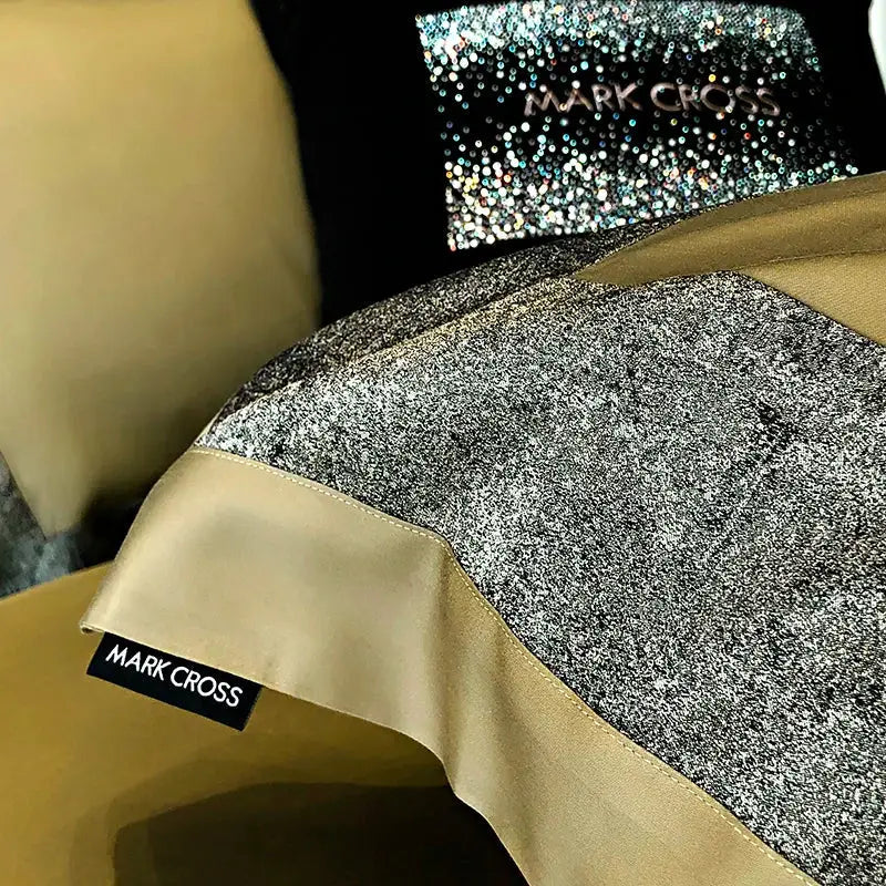 Olive and dark gray 1400tc egyptian cotton bedding set bedroom