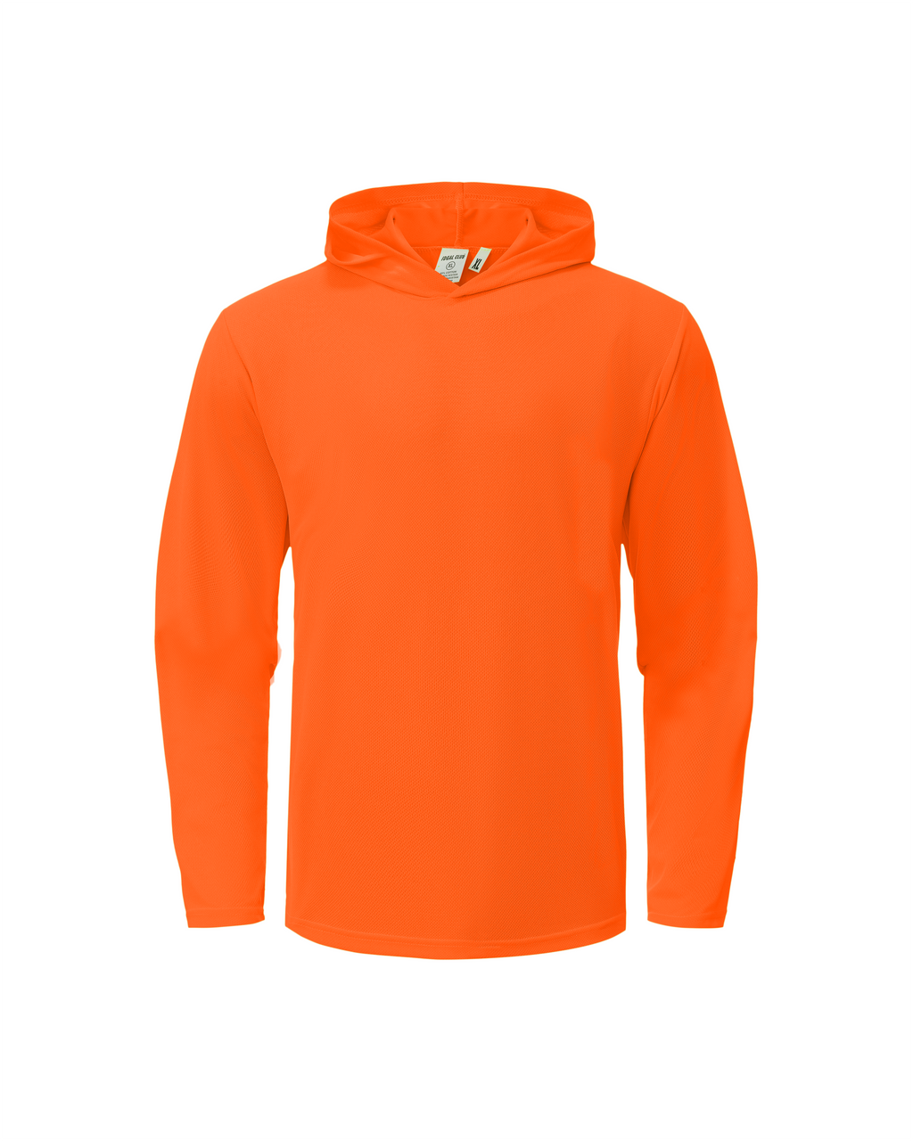 Ideal Club High Visibility Non Reflector Orange Long Sleeve Safety Hoodie [R]