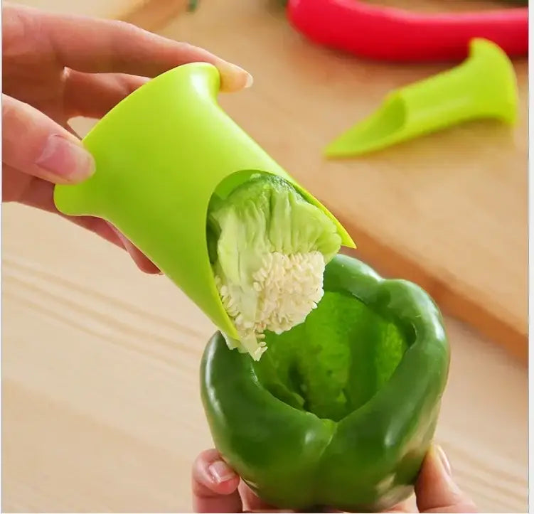 Orange 2pcs vegetable cutter corer seed remover kitchen gadget