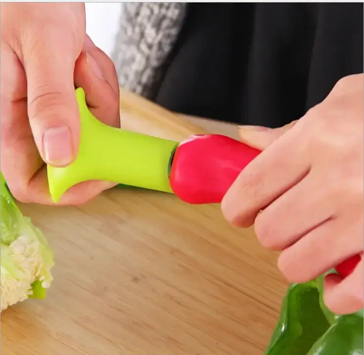 Orange 2pcs vegetable cutter corer seed remover kitchen gadget