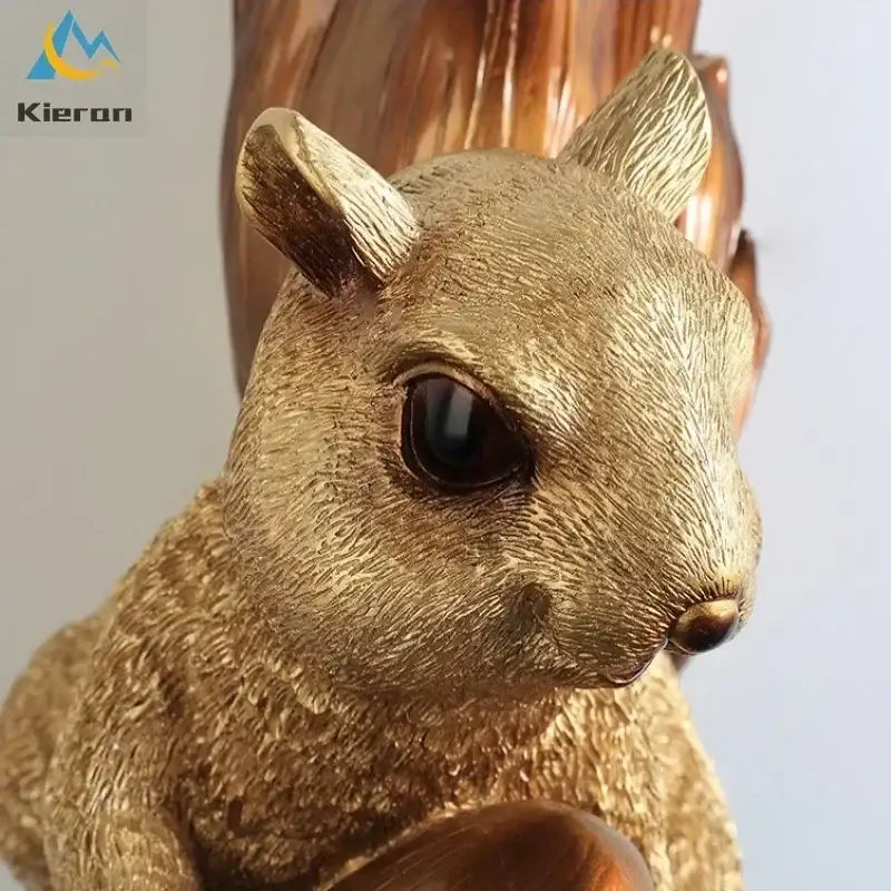 Orange squirrel crystal led wall lamp bedroom sconce