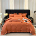 Orchid satin 1200tc egyptian cotton bedding set bedroom gold embroidery