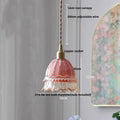 Ornate amber copper led pendant light for café and dining room