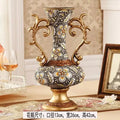 Ornate black & gold resin vase dried flowers – living room decor