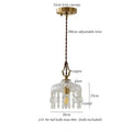 Ornate brass and crystal glass led pendant lights for bedroom