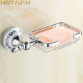 Ornate brass gold soap dish ceramic holder bathroom wall mount