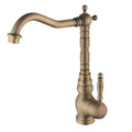 Ornate golden brass carved bathroom faucet hot and cold mixer tap