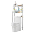 Modern silver 3 tier metal toilet storage shelf bathroom organizer
