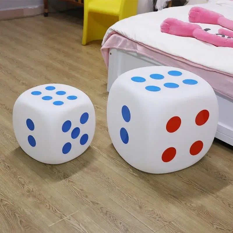 Oversized colorful dice night lamp with remote control for bedroom