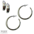 Textured hoop earring - LC