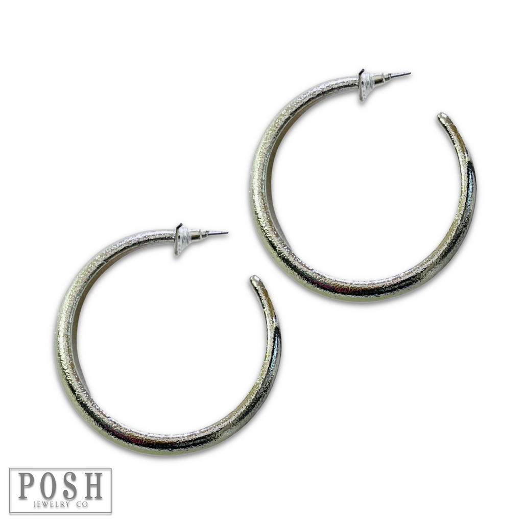 Textured hoop earring - LC