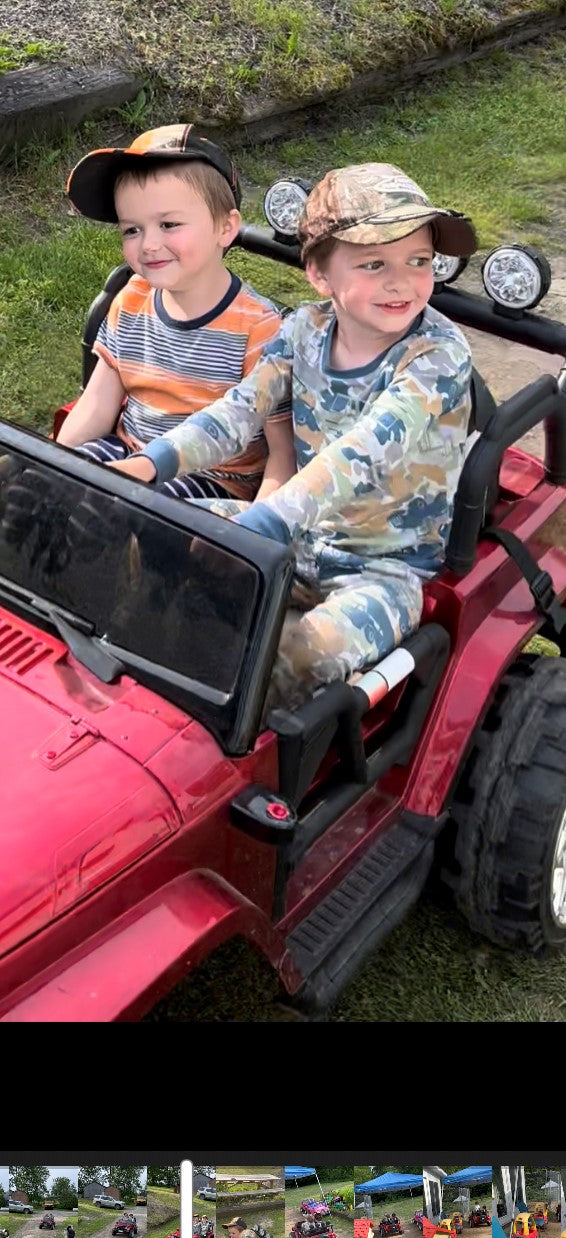 2 Seater 24 Volt 4x4 Electric Ride On Jeep Style Rubber Tires Fully Loaded Truck ATV UTV For Kids W/Magic Cars® Wireless Parental Control