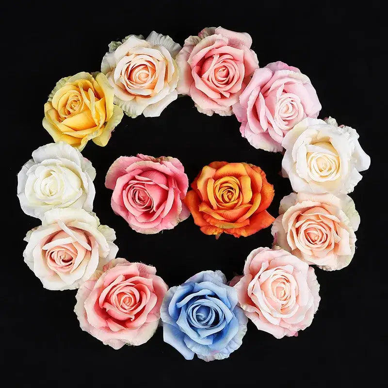 Pastel 30pcs silk roses wedding and living room floral decor