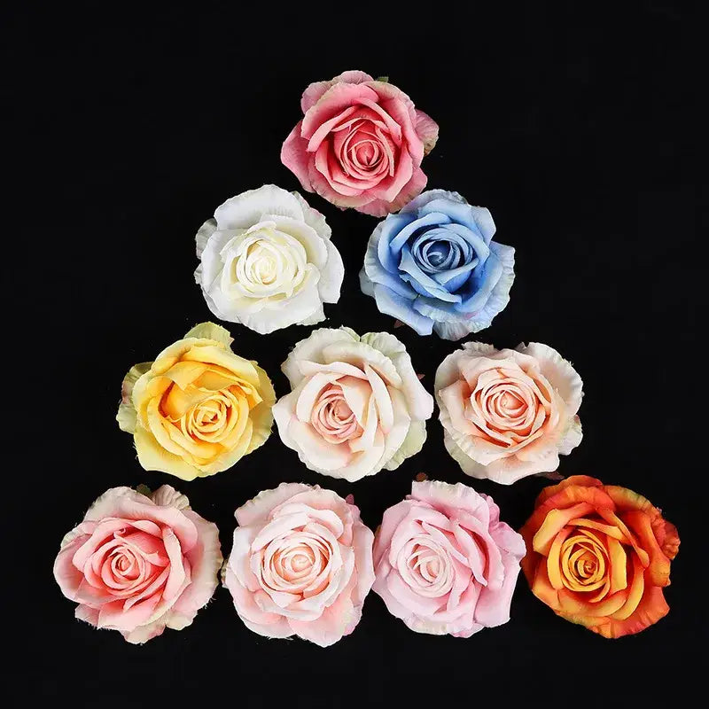 Pastel 30pcs silk roses wedding and living room floral decor